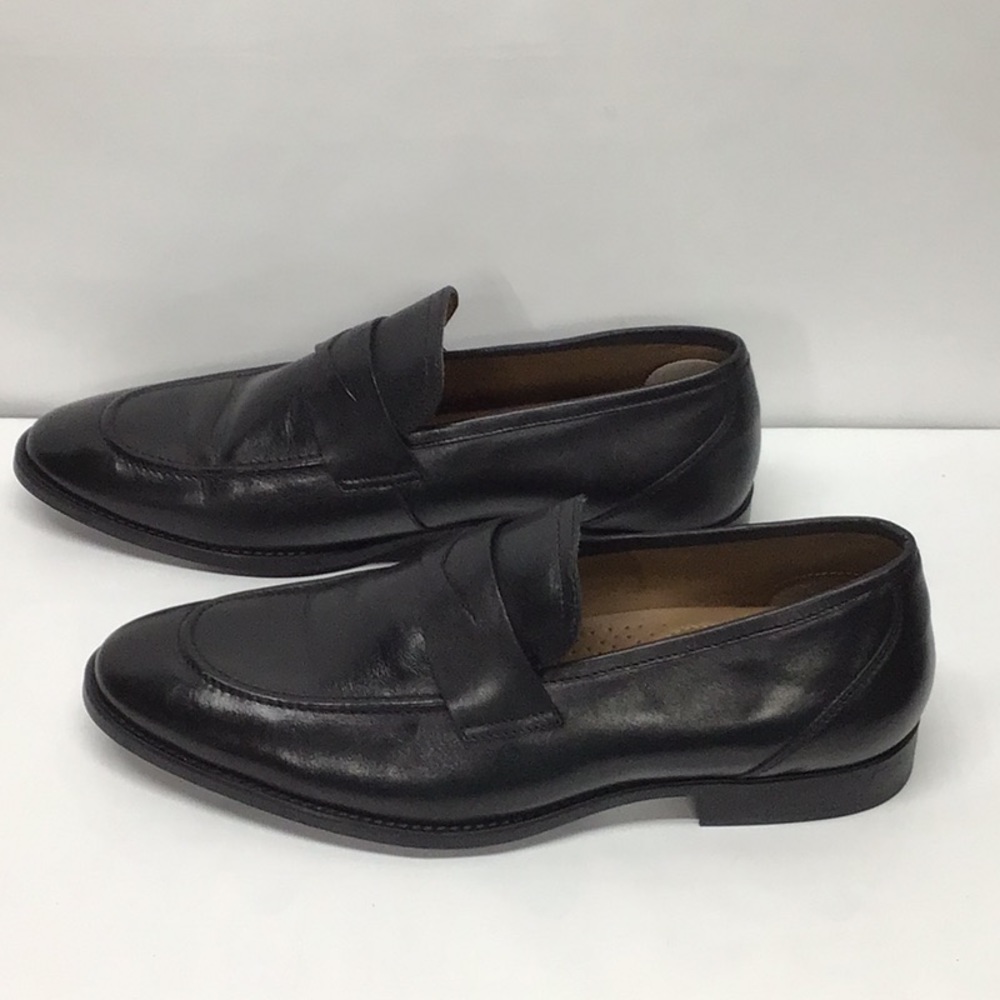 Thomas & Vine NWOT Bishop black leather penny loafer shoe size 12